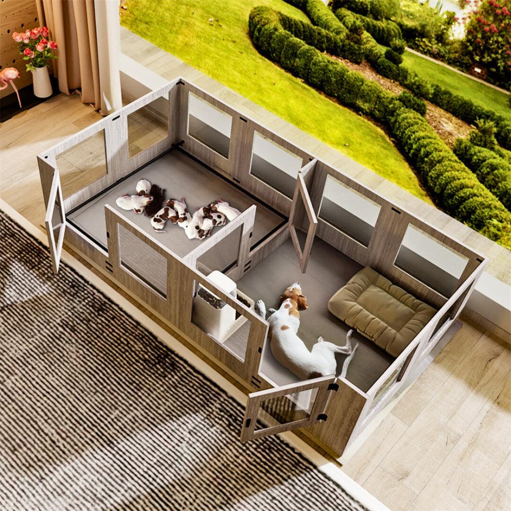 Premium Pet Whelping Box with Waterproof Fertility PadPet EnclosureBravo Pets