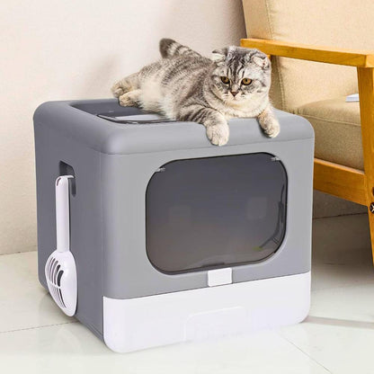 Sleek and Practical Cat Litter Box with Detachable DesignCat Litter BoxBravo Pets