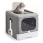 Sleek and Practical Cat Litter Box with Detachable DesignCat Litter BoxBravo Pets