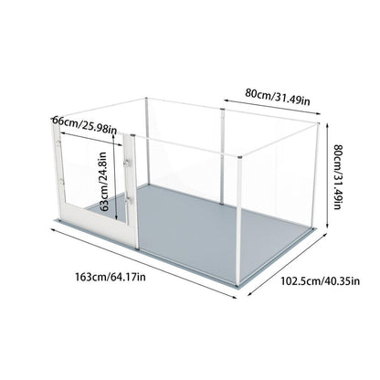 Premium Clear Acrylic Pet Whelping Pen with Waterproof Floor PadPet EnclosureBravo Pets