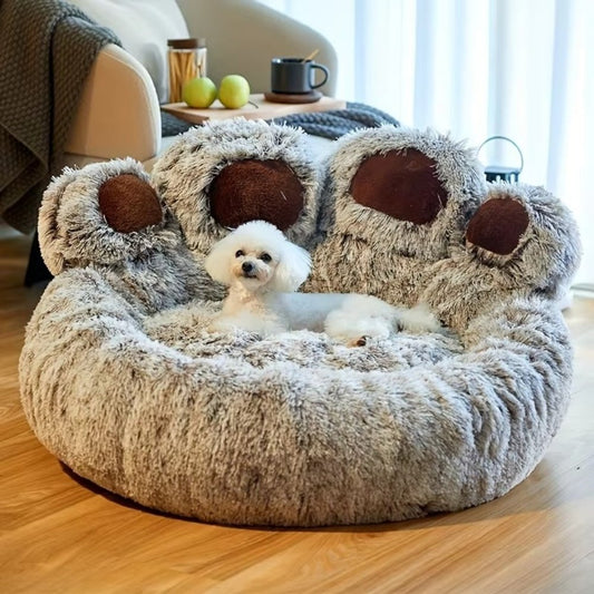Fluffy Plush Dog Bed Paw BedGeneral ProductBravo Pets