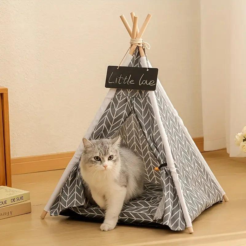 Luxury Pet Tepee Tent – Stylish & Cosy Hideaway for Cats and Small DogsPet BedBravo Pets