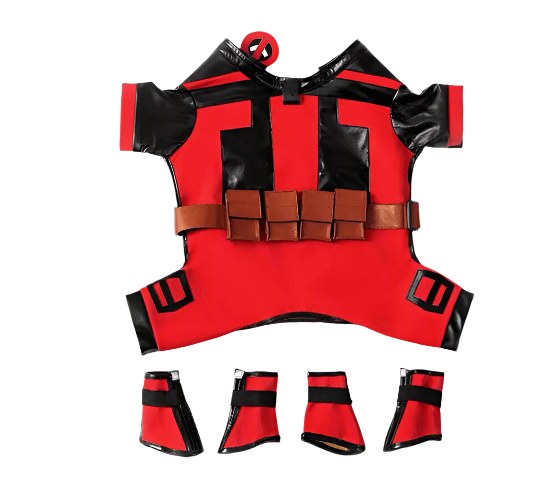 Ultimate Superhero Dog Costume – Premium Jumpsuit & Shoe Covers for PetsDog ApparelBravo Pets