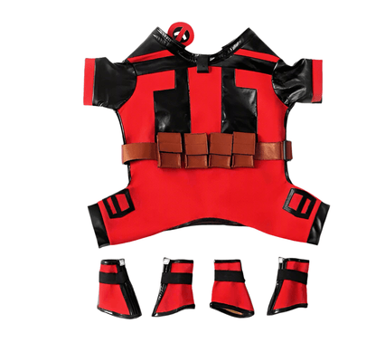 Ultimate Superhero Dog Costume – Premium Jumpsuit & Shoe Covers for PetsDog ApparelBravo Pets