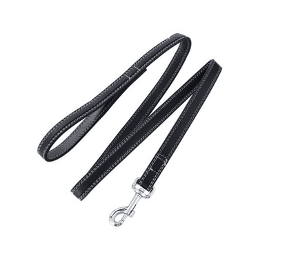 Premium Faux Leather Dog Lead – Black 120cm x 2cm | Durable & Stylish Pet LeashDog CollarBravo Pets