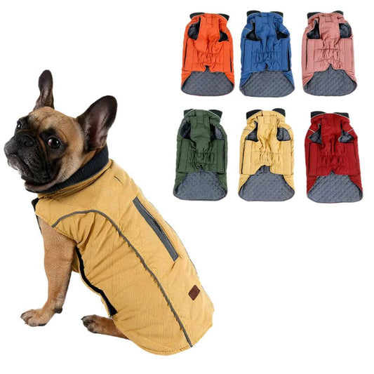 Warm Padded Dog Puffer Jacket with Reflective Stripes – All - Season Comfort & SafetyDog ApparelBravo Pets