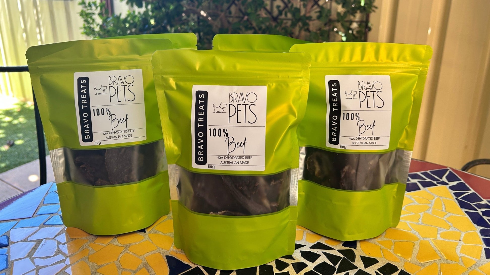 100% Dehydrated Beef Dog Treats – All - Natural & Protein - Packed! 80gDog TreatsBravo Pets