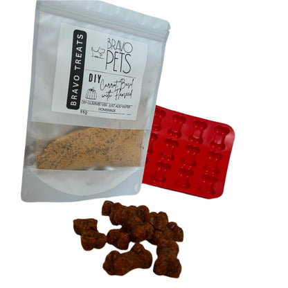 Gourmet Carrot and Basil DIY Gummies Mix with Flaxseed - 30g - Includes Disposable Piping BagDog TreatsBravo Pets
