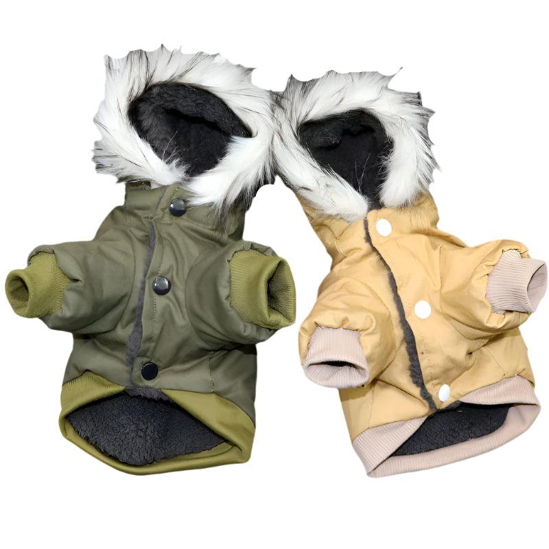 Military - Style Dog Winter Jacket – Available in Khaki & Green | For Small to Medium Dogs (0.6 - 9.6 kg)Dog ApparelBravo Pets