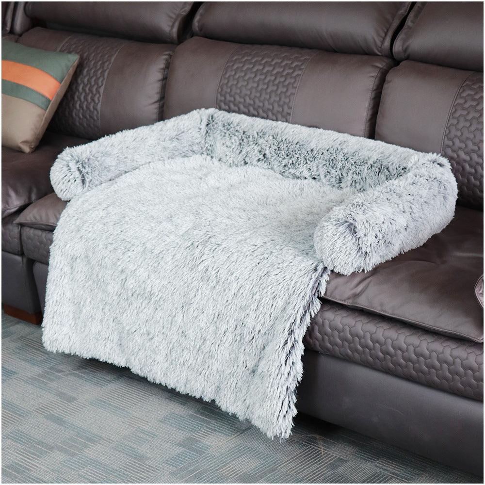 Calming Pet Bed – Fluffy Plush Dog Sofa Mat for Ultimate Comfort & Furniture ProtectionDog BedBravo Pets