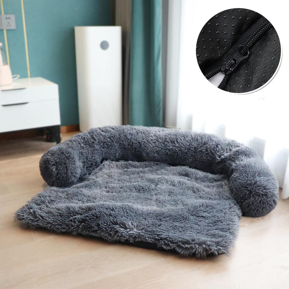 Calming Pet Bed – Fluffy Plush Dog Sofa Mat for Ultimate Comfort & Furniture ProtectionDog BedBravo Pets