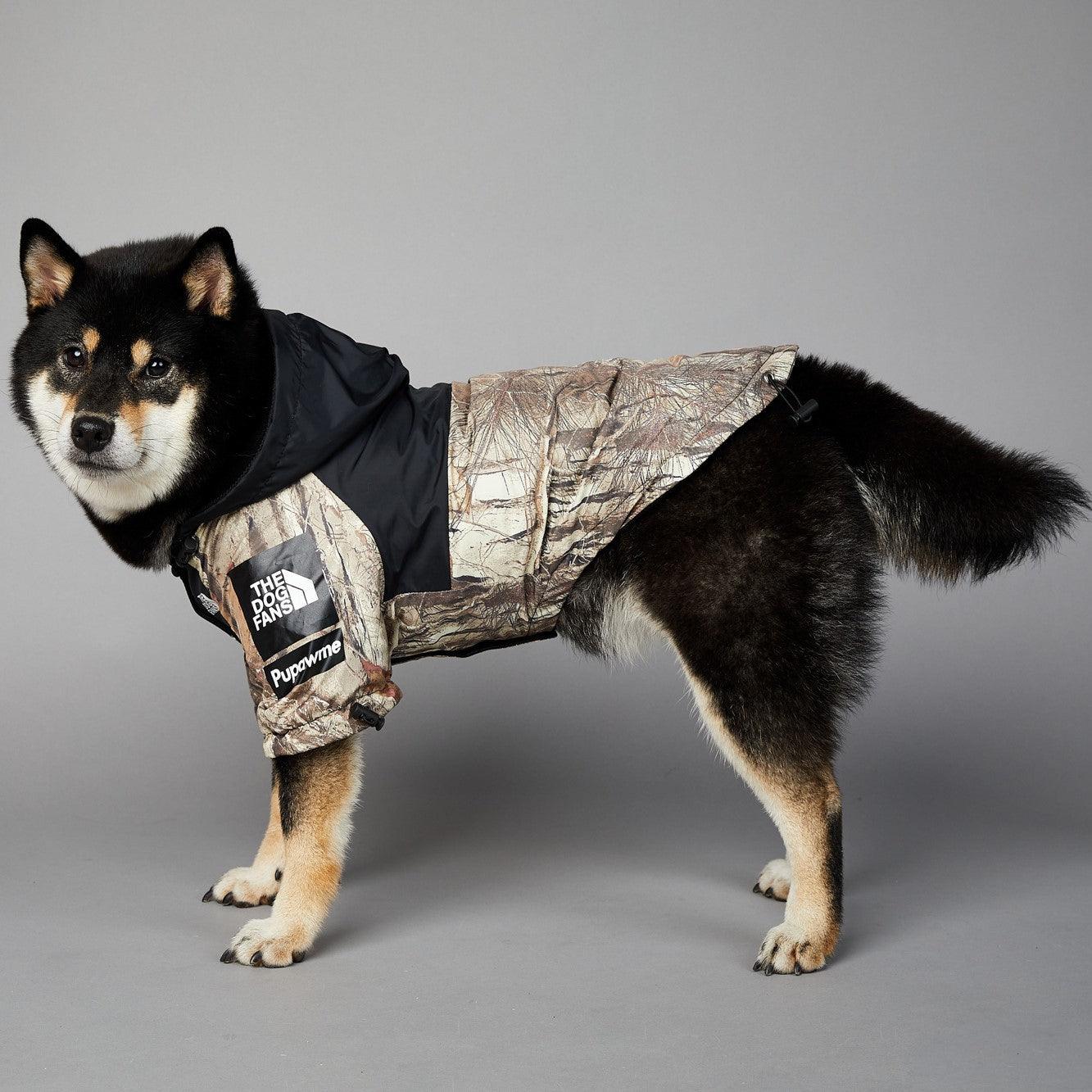 North Face - Inspired Camouflage Dog Raincoat – Waterproof & Windproof Adventure JacketDog FashionBravo Pets