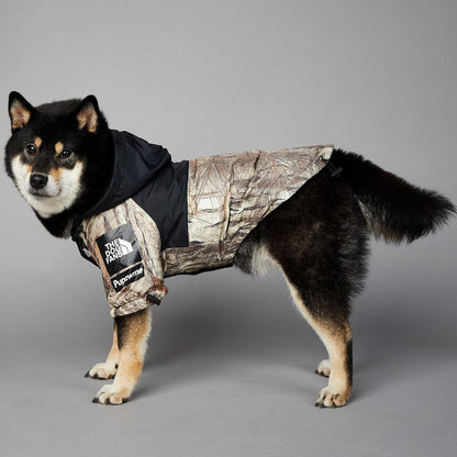 North Face - Inspired Camouflage Dog Raincoat – Waterproof & Windproof Adventure JacketDog FashionBravo Pets