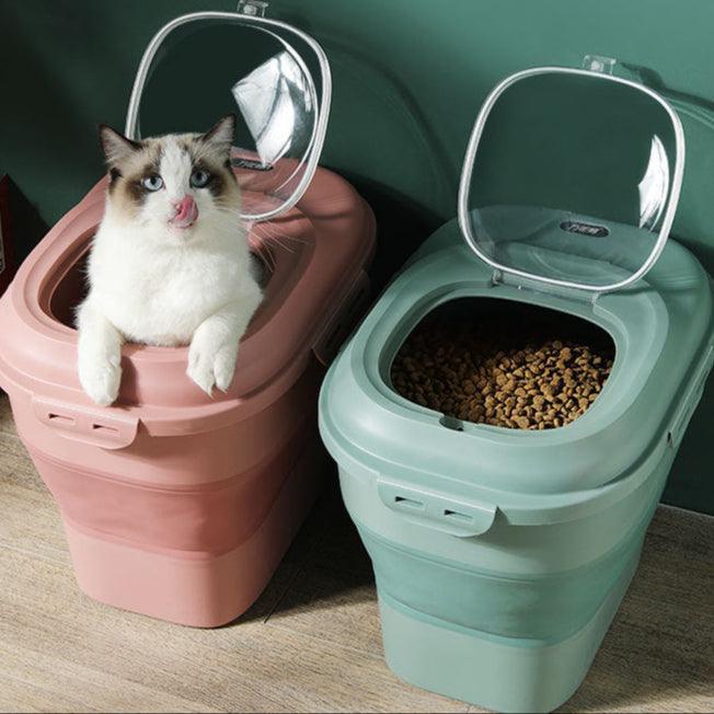 Foldable Airtight Pet Food Storage Container – Space - Saving & Freshness - Preserving SolutionFood ContainerBravo Pets