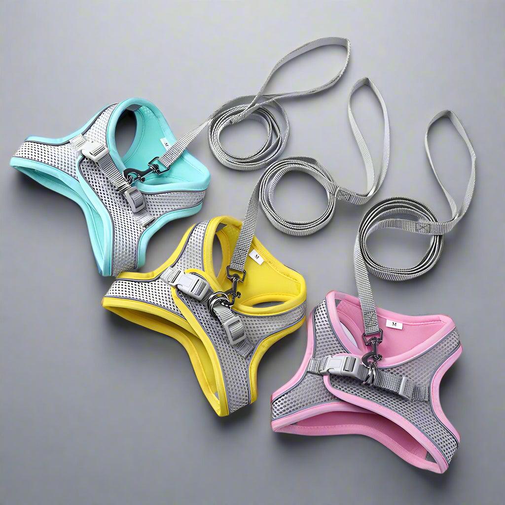 Adjustable Reflective Pet Harness for Outdoor Use with Breathable Collar and LeashDog HarnessBravo Pets