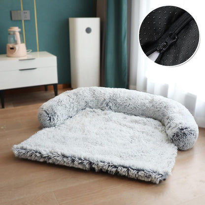 Calming Pet Bed – Fluffy Plush Dog Sofa Mat for Ultimate Comfort & Furniture ProtectionDog BedBravo Pets