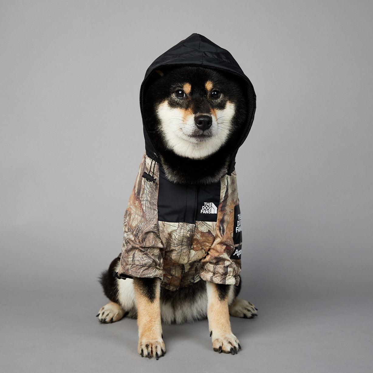 North Face - Inspired Camouflage Dog Raincoat – Waterproof & Windproof Adventure JacketDog FashionBravo Pets
