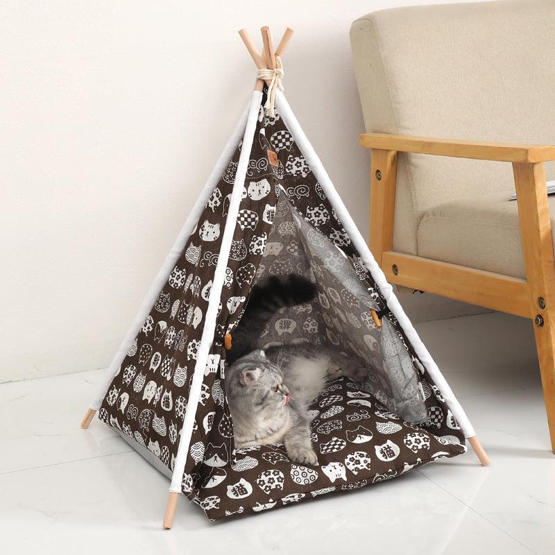 Luxury Pet Tepee Tent – Stylish & Cosy Hideaway for Cats and Small DogsPet BedBravo Pets