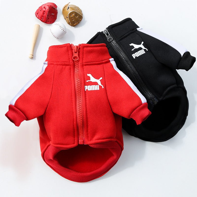 Sporty Dog Sweatshirt – Trendy Zip - Up Puma - Inspired JacketDog ApparelBravo Pets