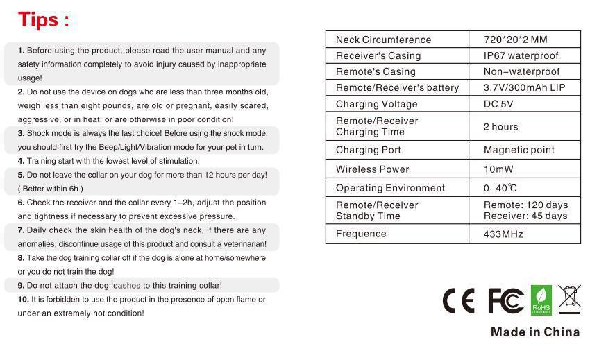 Remote Electronic Bark Collar – Adjustable & Rechargeable Training Collar for DogsDog TrainingBravo Pets