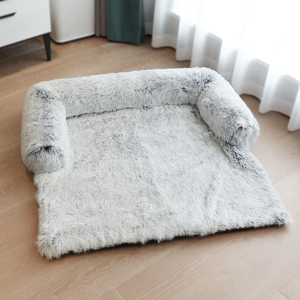 Calming Pet Bed – Fluffy Plush Dog Sofa Mat for Ultimate Comfort & Furniture ProtectionDog BedBravo Pets