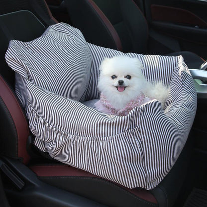Luxury Pet Car Booster Seat – Safe, Comfortable & Waterproof Travel Bed for Small to Medium PetsPet Car CarrierBravo Pets