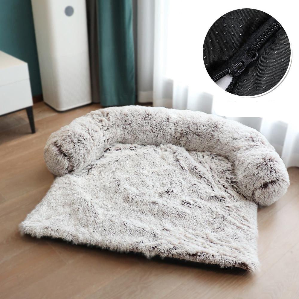 Calming Pet Bed – Fluffy Plush Dog Sofa Mat for Ultimate Comfort & Furniture ProtectionDog BedBravo Pets