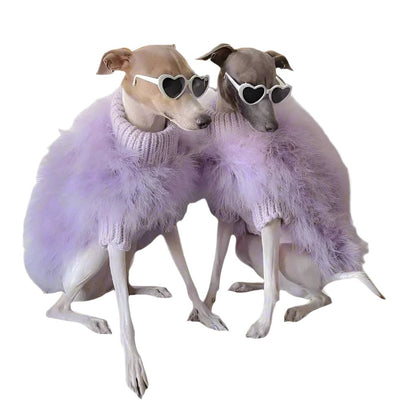 Fluffy Faux Fur Dog Sweater – Chic & Turtle Neck for Stylish PetsDog FashionBravo Pets