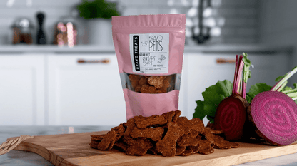 Gourmet Oven Baked Red Velvet Beetroot Dog Biscuits - 150gDog TreatsBravo Pets